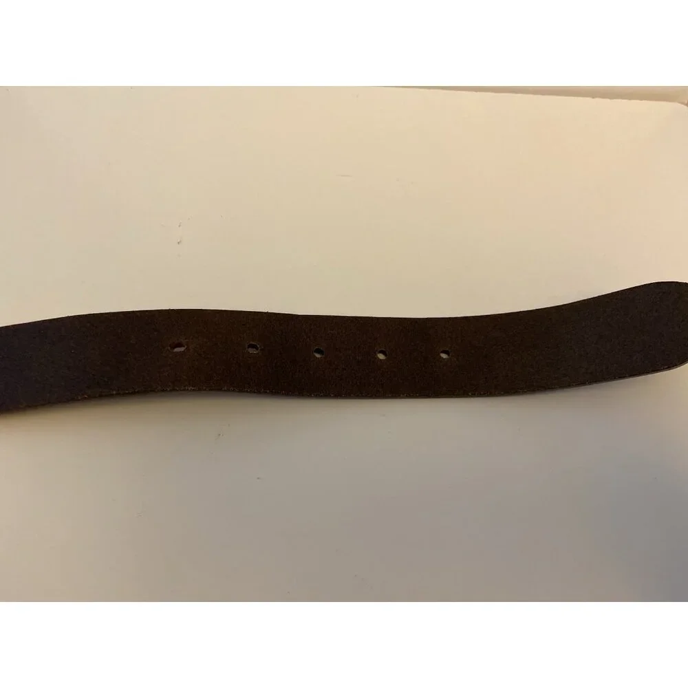 Eddie Bauer Brown Pebbled English Leather Belt Casual Everyday Jeans Sz 42
